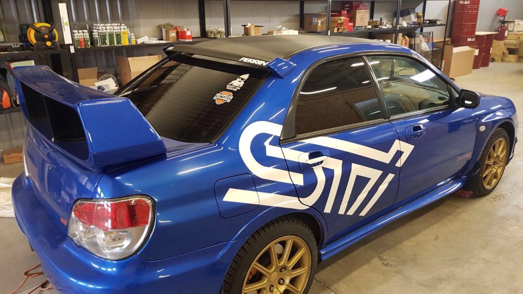 auto aplīmēšana un dizaina izstrāde Subaru STi